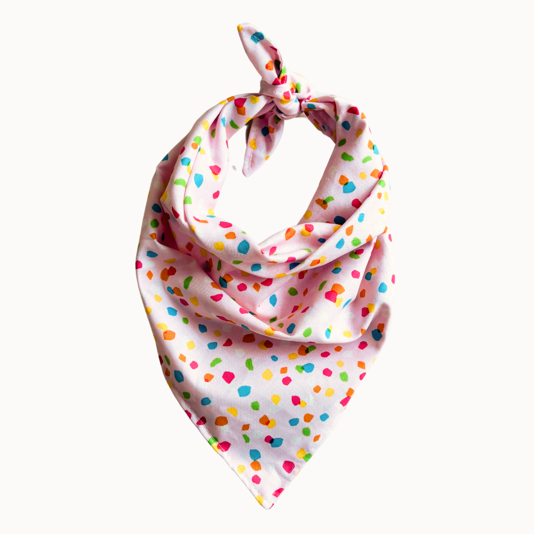 Calypso Dog Bandana | Pink Terrazzo Summer Tropical Vacation