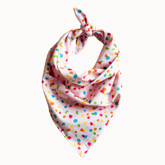 Calypso Dog Bandana | Pink Terrazzo Summer Tropical Vacation