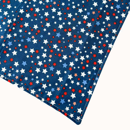 Liberty Dog Bandana | Star Fourth of July Pet Scarf: Blue / M