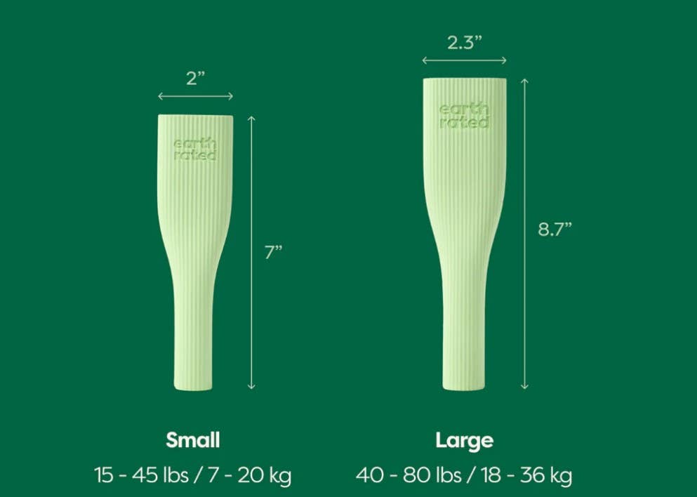 Earth Rated Rubber Chew Dog Toy, Large Green