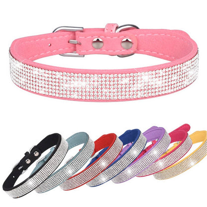 Shiny Rhinestone Pet Collar and Leash Set_CWMM5973