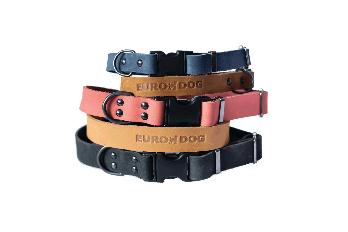 Leather Dog Collar Soft Sport Style YKK Quick Release Buckle: Soft Tan / L 1" Wide 15"-23" Range