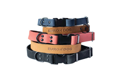 Leather Dog Collar Soft Sport Style YKK Quick Release Buckle: Soft Tan / M 3/4" Wide 12"-18" Range