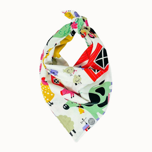 Farmer Dog Bandana | Farm Animal Chicken Cow Pet Accessory