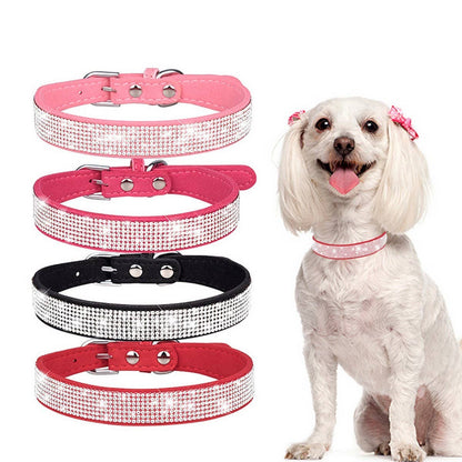 Shiny Rhinestone Pet Collar and Leash Set_CWMM5973