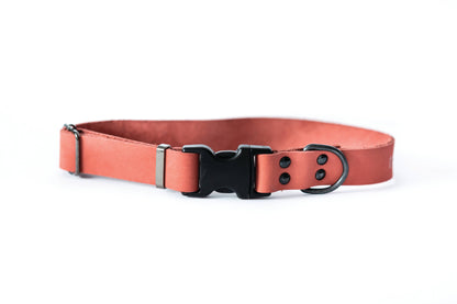 Leather Dog Collar Soft Sport Style YKK Quick Release Buckle: Soft Tan / XL 1" Wide 16"-26" Range