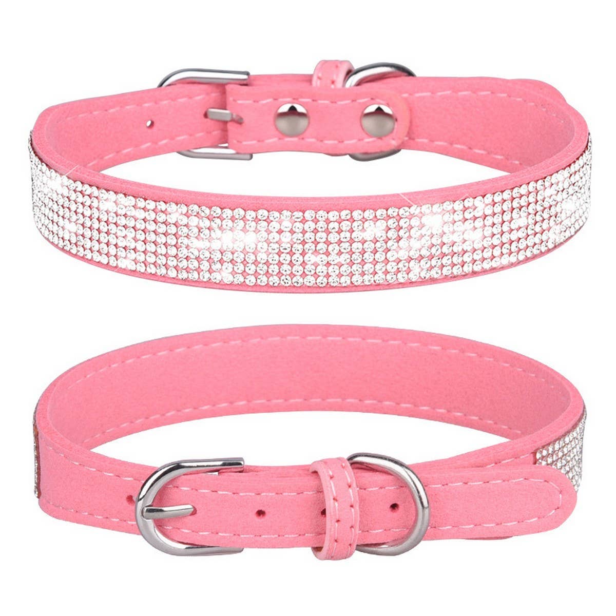 Shiny Rhinestone Pet Collar and Leash Set_CWMM5973