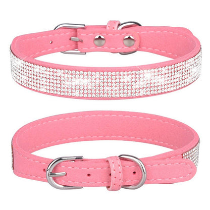 Shiny Rhinestone Pet Collar and Leash Set_CWMM5973