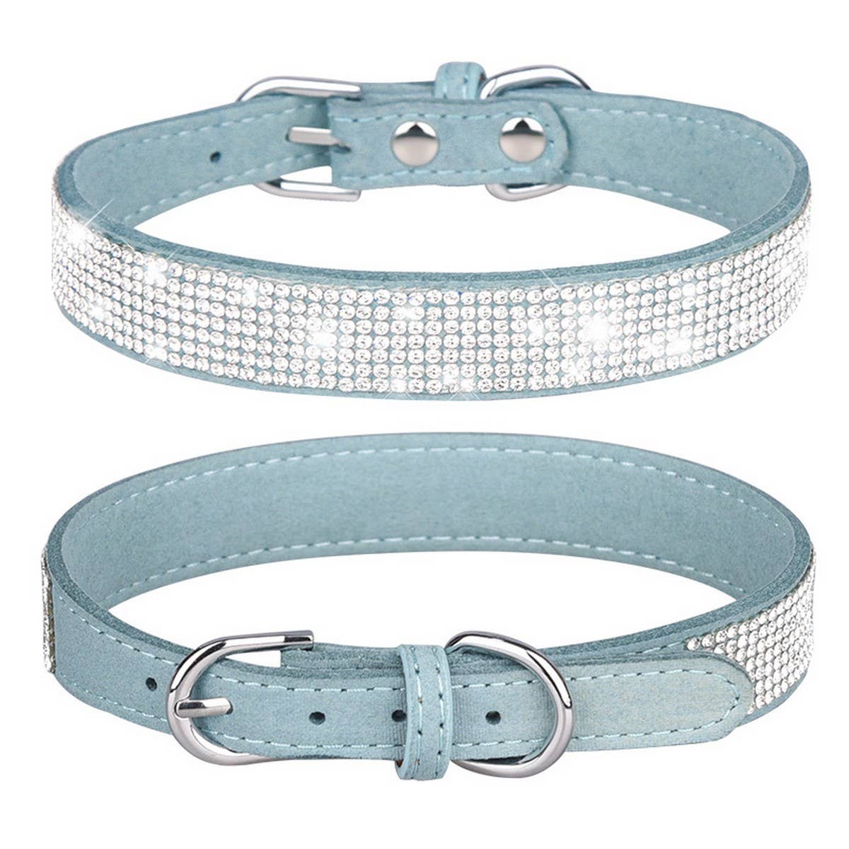 Shiny Rhinestone Pet Collar and Leash Set_CWMM5973