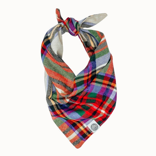 Oakley Dog Bandana | Plaid Flannel Soft Outdoor Camp Hike