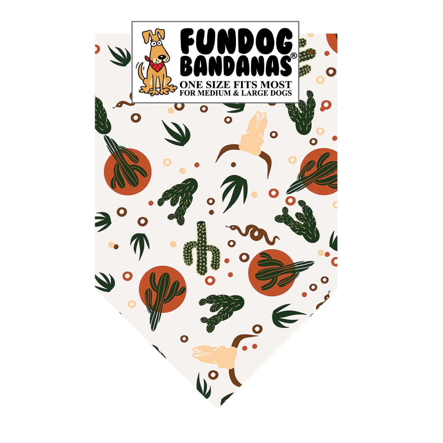 5 Pack - Wild West Dog Bandanas - 100% Cotton Made in USA: One Size Fits Most for Medium to Large Dogs