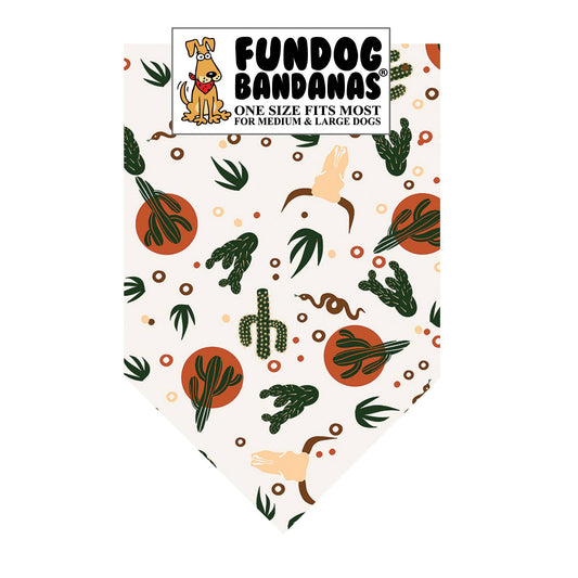 5 Pack - Wild West Dog Bandanas - 100% Cotton Made in USA: One Size Fits Most for Medium to Large Dogs