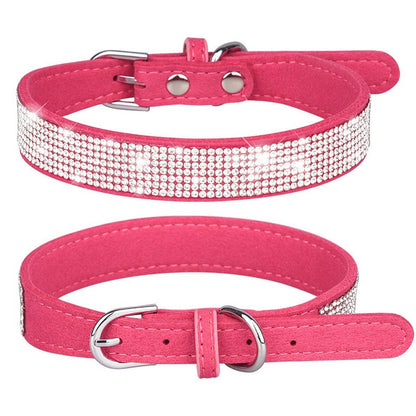 Shiny Rhinestone Pet Collar and Leash Set_CWMM5973