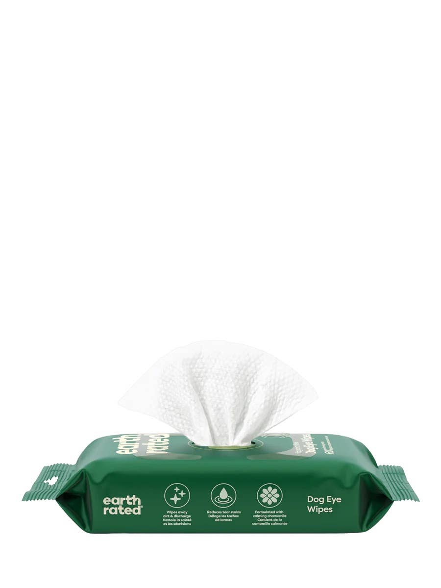 Earth Rated Dog Eye Cleansing Wipes 60ct Case of 6