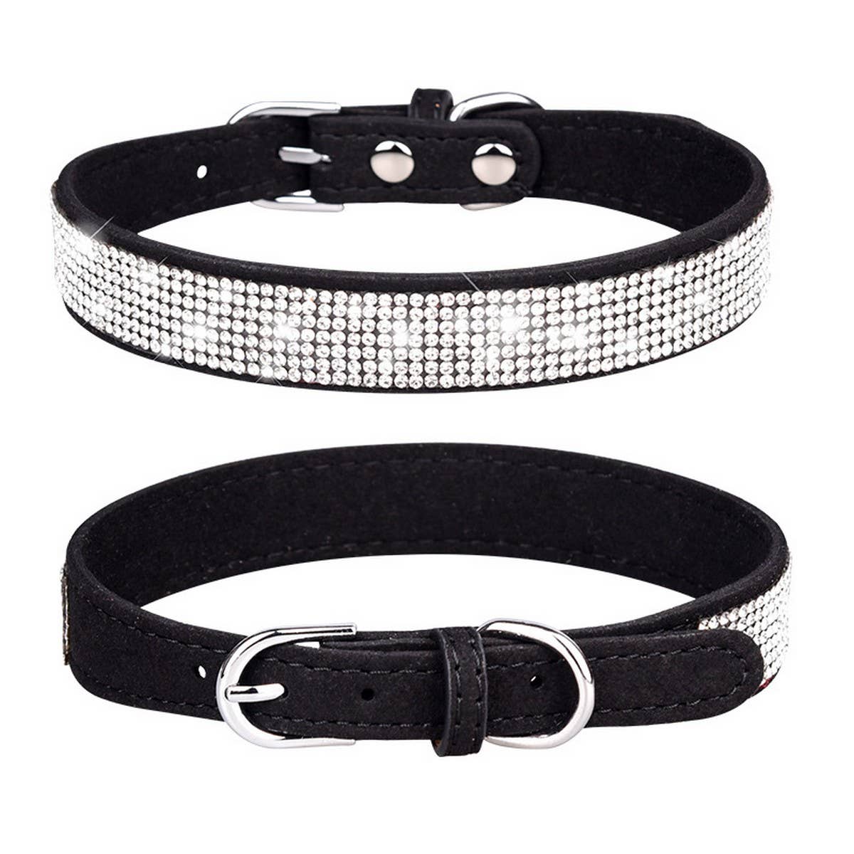 Shiny Rhinestone Pet Collar and Leash Set_CWMM5973