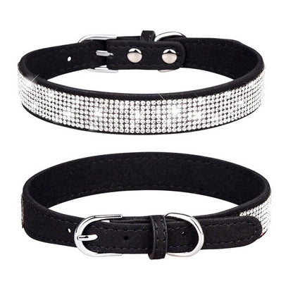 Shiny Rhinestone Pet Collar and Leash Set_CWMM5973