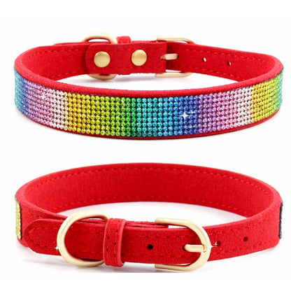 Shiny Rhinestone Pet Collar and Leash Set_CWMM5973