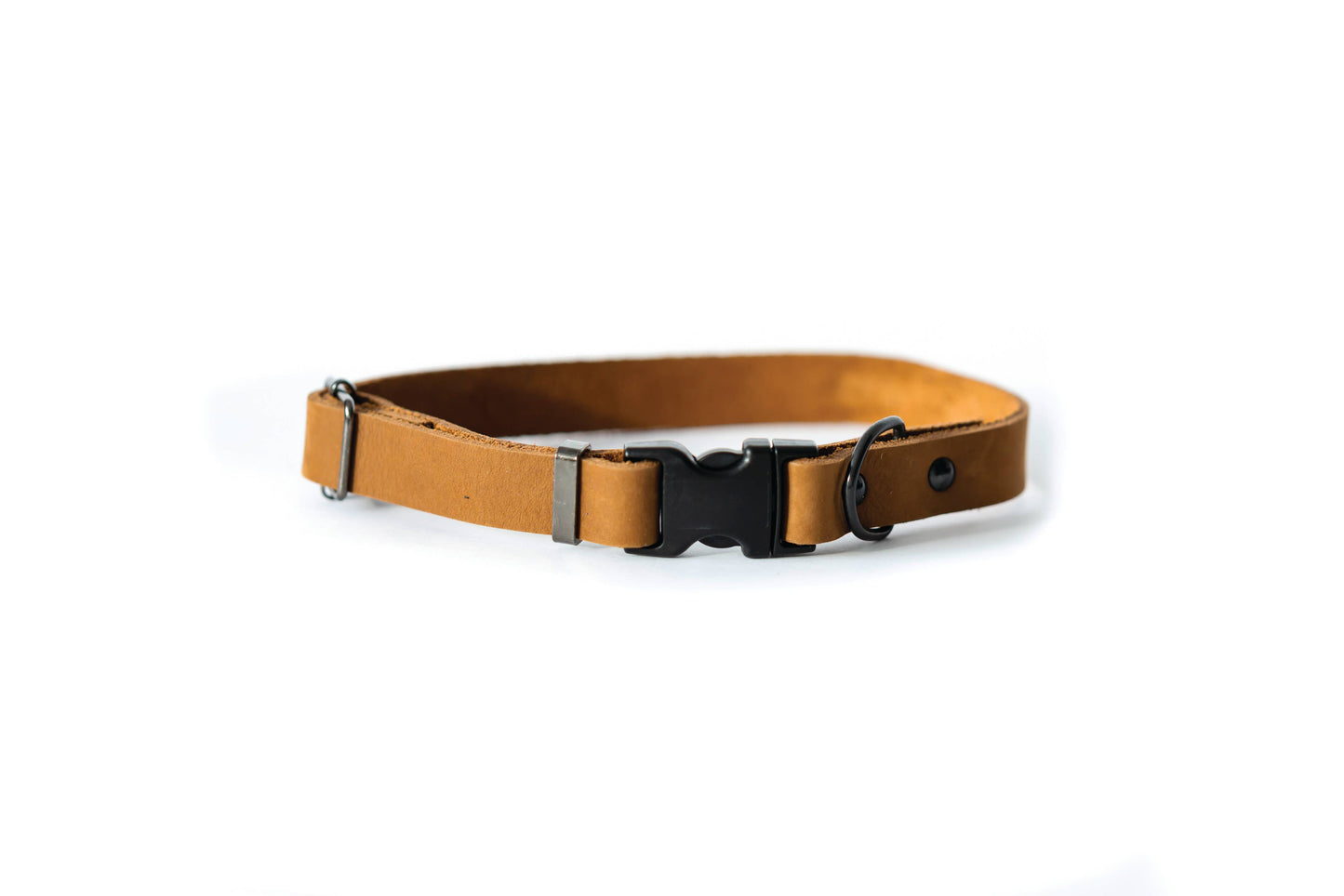 Leather Dog Collar Soft Sport Style YKK Quick Release Buckle: Soft Tan / S 5/8" Wide 10"-15" Range