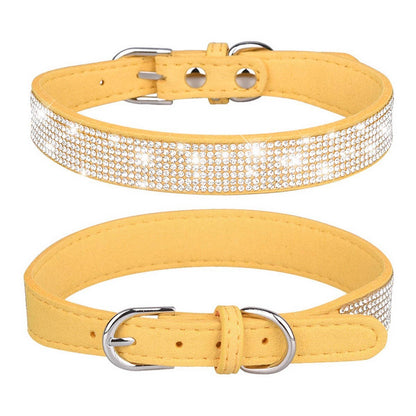 Shiny Rhinestone Pet Collar and Leash Set_CWMM5973