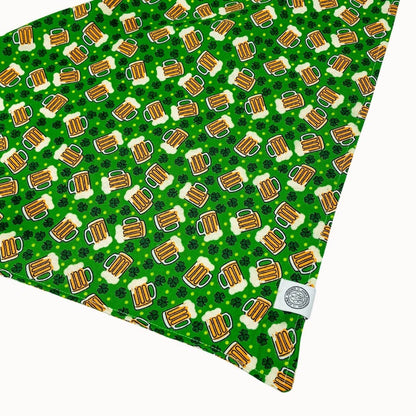 Lucky Dog Bandana | St Patrick's Day Shamrock Beer Pet Scarf