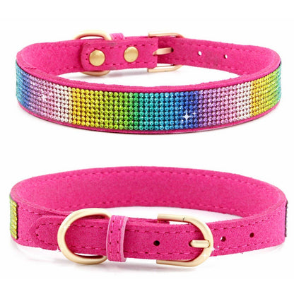 Shiny Rhinestone Pet Collar and Leash Set_CWMM5973