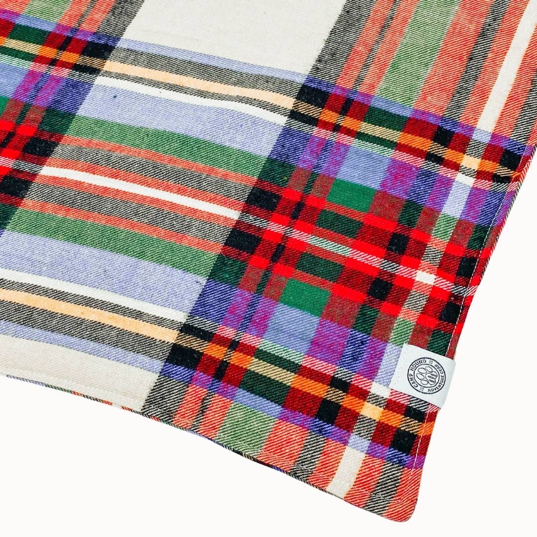 Oakley Dog Bandana | Plaid Flannel Soft Outdoor Camp Hike: Multi / L